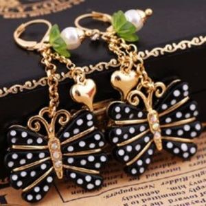 New Polka Dot Butterfly Earrings